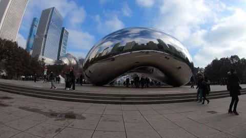 Cloud Gate or the Chicago Bean Stock Footage 120756990