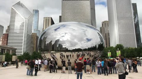 Cloud Gate Time Lapse Stock Footage