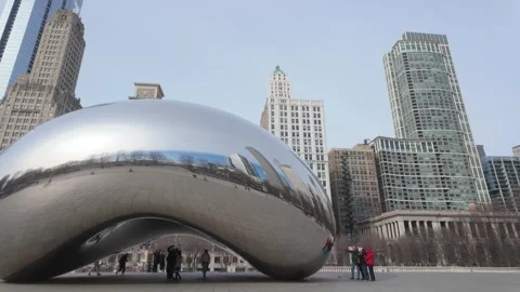 Cloud Gate Tourism Stock Footage 333026970
