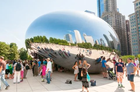 Cloud Gateat ai Chicago's Millennium Park Stock Photos