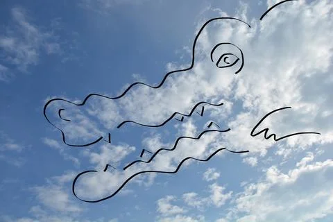 Cloud Gator Outline Stock Photos