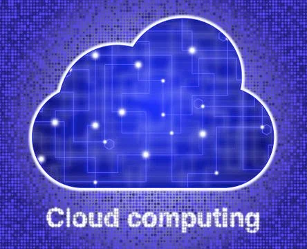 Cloud with glowing network texture Stock Illustration