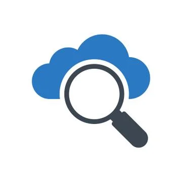 Cloud glyph color icon Stock Illustration
