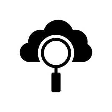 Cloud glyph flat icon 스톡 일러스트