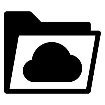 Cloud glyph icon vector illustration isolated on white background Stockillustratie