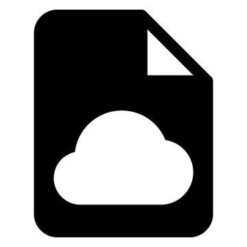 Cloud glyph icon vector illustration isolated on white background Stock Illustration