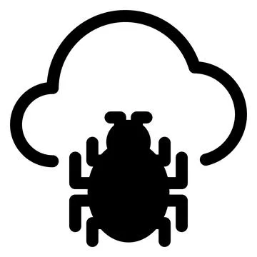 Cloud glyph icon vector illustration isolated on white background Illustrazione stock