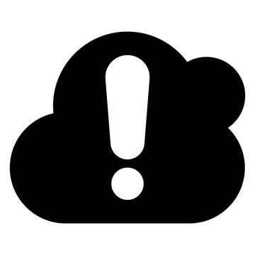 Cloud glyph icon vector illustration isolated on white background Stock Illustration