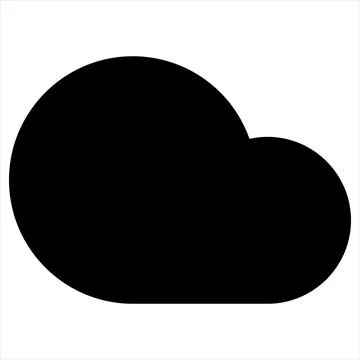 Cloud glyph icon vector illustration isolated on white background Stock Illustration
