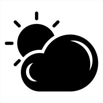 Cloud glyph icon vector illustration isolated on white background Stock Illustration