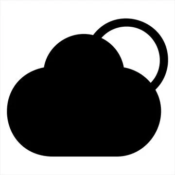 Cloud glyph icon vector illustration isolated on white background イラスト素材