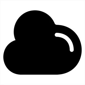 Cloud glyph icon vector illustration isolated on white background Illustrazione stock
