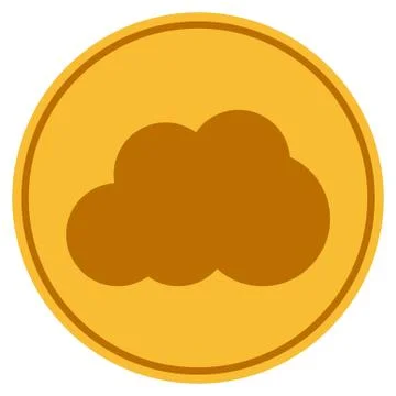 Cloud Gold Coin Illustrazione stock