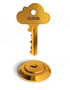 Cloud gold key 库存插图