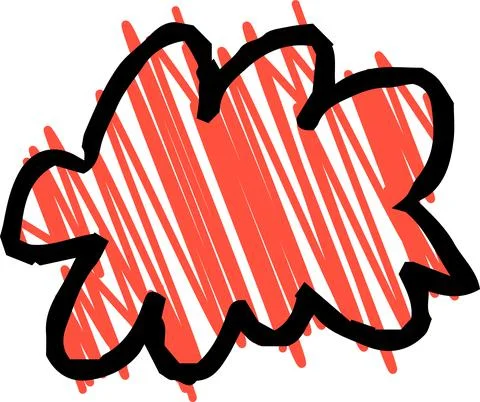 Cloud graffiti drawn by a child イラスト素材