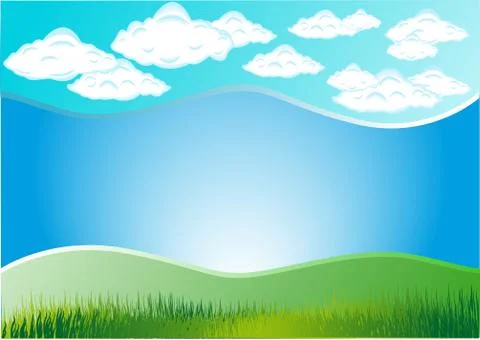 Cloud grass Stock Illustration
