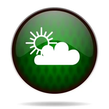 Cloud green internet icon. Stock Illustration