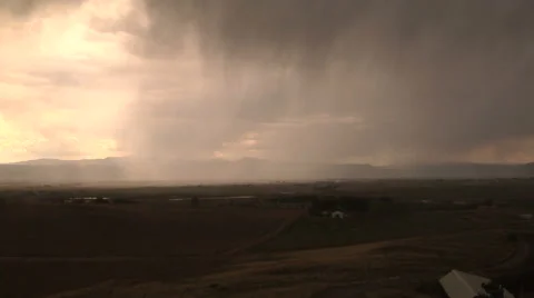 Cloud-to-Ground Flash with Multiple Strikes Stock Footage 54721523