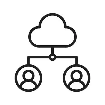 Cloud Group icon vector image.  Stock-Illustration
