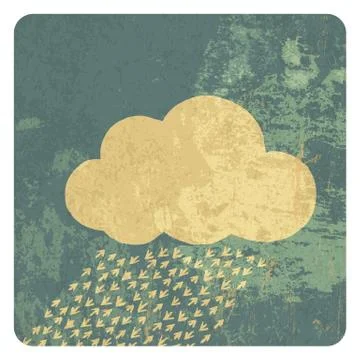 Cloud grunge icon Illustrazione stock