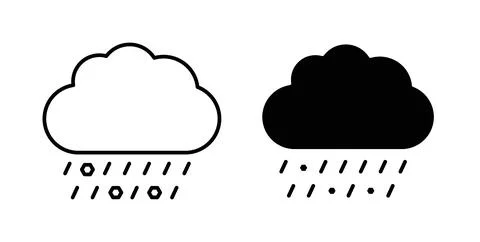 Cloud hail icon Illustration designs pack for Web Stock Illustration