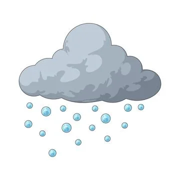 Cloud hail illustration Stock Illustration