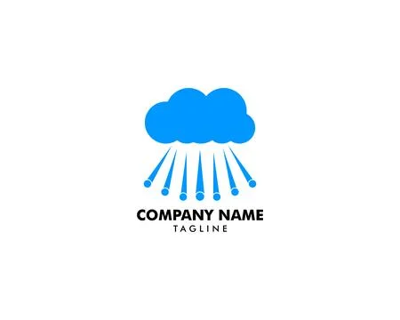 Cloud Hail Logo Vector Icon Stock Illustration