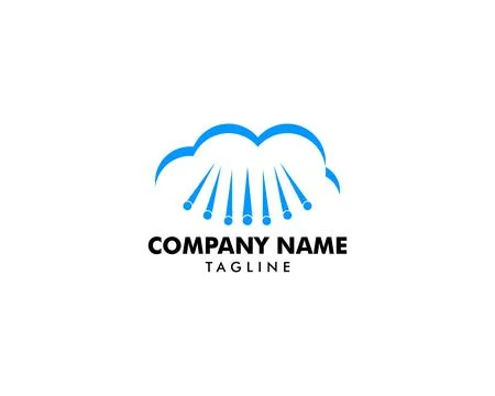 Cloud Hail Logo Vector Icon Stock Illustration