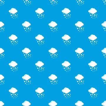 Cloud with hail pattern seamless blue 스톡 일러스트