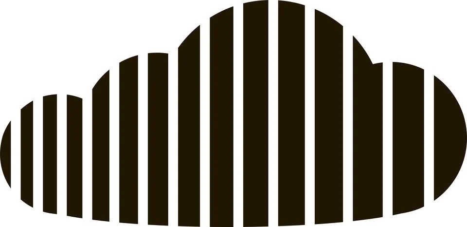 CLOUD HALF TONE, stripes points, vector concept digital cloud Stock Illustration