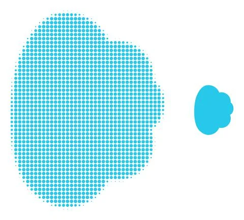 Cloud Halftone Dot Icon Stock Illustration