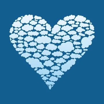 Cloud heart 写真素材