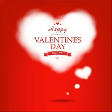 Cloud from hearts Stock Illustration