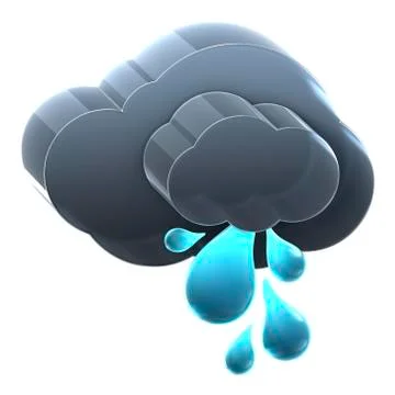 Cloud with heavy rain. Stock Illustration