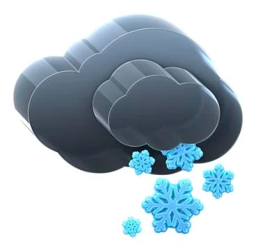Cloud with heavy snow. Stock Illustration