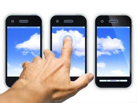 Cloud high resolution 3D rendering of a cloud computing concept Copyright:... Stock Photos