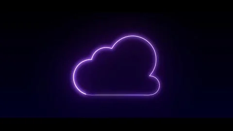 Cloud in highlight and glow effect mp4 video Illustrazione stock