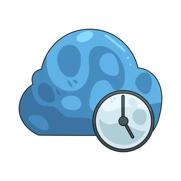 Cloud history illustration Stock Illustration