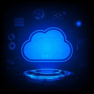 Cloud hologram 스톡 일러스트