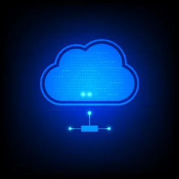 Cloud hologram 스톡 일러스트