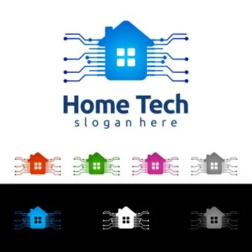 Cloud Home, Real Estate vector logo design with House and cloud shape, Repres Stock Illustration