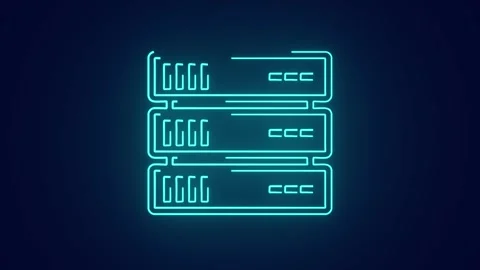 Cloud hosted servers of website in data centers big data storage  Stock Footage 241163499