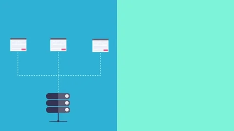 Cloud hosting and shared server hosting, comparison video. Stock Footage 243627241