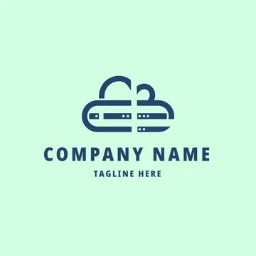 Cloud hosting company Logo Design , vector logo template Stock Illustration