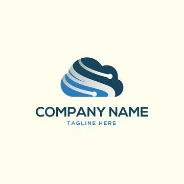 Cloud hosting company Logo Design , vector logo template Stock Illustration