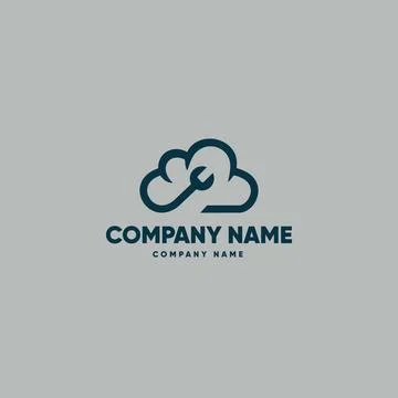 Cloud hosting company Logo Design , vector logo template Stock Illustration