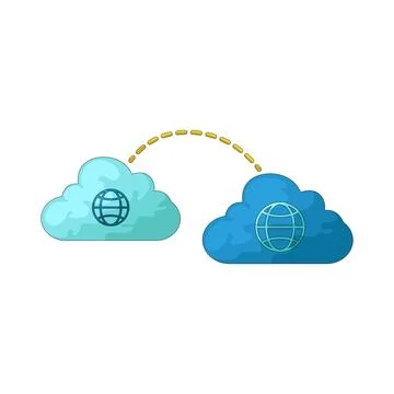 Cloud Hosting illustration 스톡 일러스트