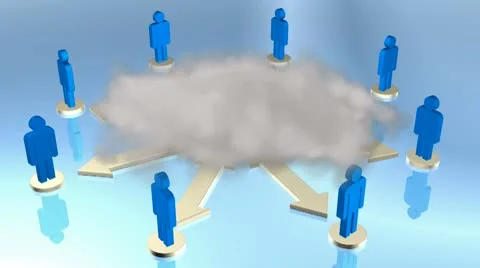 Cloud Hosting Network Loop HD Stock-Footage 10565438