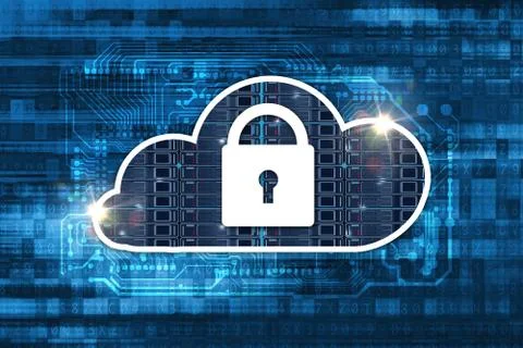Cloud Hosting Safety Concept. Stock Illustration