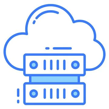 Cloud hosting server vector design, icon of data networking Illustrazione stock